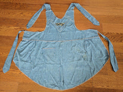 Vintage German 1930s / 1940s Blue Stripe Apron