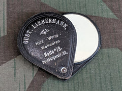Vintage German Advertising Pocket Mirror for Wool Products