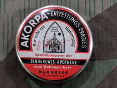 Vintage German Akorpa Weight Loss Pill Tin