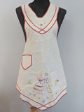 Vintage German Apron with Traditional Embroidery