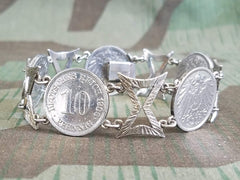 Vintage German Deutsches Reich Pfennig Coin Bracelet 