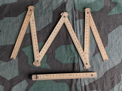 Vintage German Folding Wood Ruler - 1 Meter