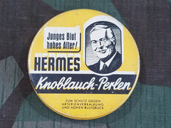 Vintage German Hermes Knoblauch-Perlen Tin
