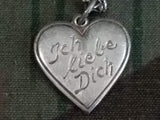 Vintage German Ich Liebe Dich Heart Necklace ("I Love You")