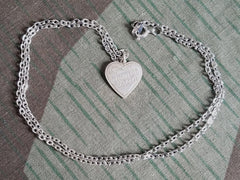 Vintage German Immer Dein Heart Necklace