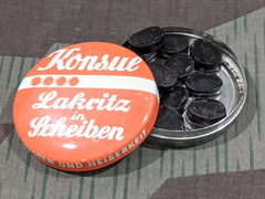 Vintage German Konsul Lakritz in Scheiben Licorice Tin FULL
