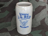 Vintage German Nürnberg 1L J.G. Reif Beer Krug Stein