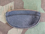 Vintage German Small Black Change Coin Purse AS-IS