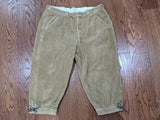Vintage German Tan Corduroy Lederhosen  - 34in Waist