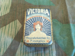Vintage German Victoria Bicycle Tire Repair Tin 1920s