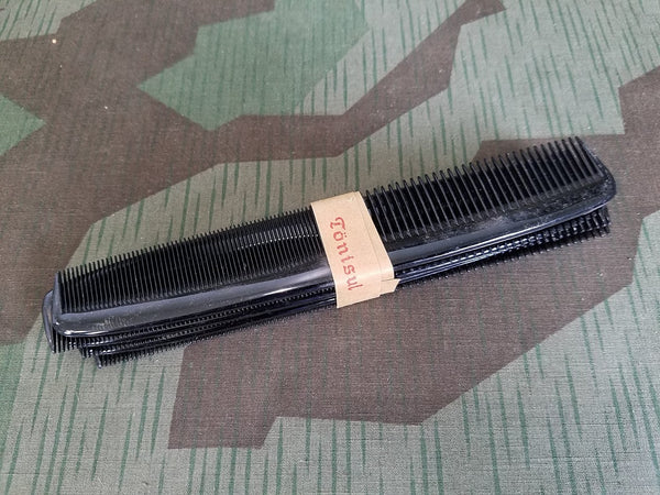 Original German WWII-era Bundle of 6 Tönisul Hair Combs Black