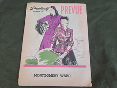 Vintage October 1944 Simplicity Prevue Pattern Catalog 1940s