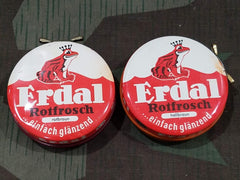 Vintage Post-WWII German Erdal Shoe Polish Tins