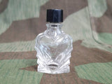 Vintage Small Glass Heart Shaped Bottle with Bakelite Lid