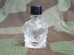 Vintage Small Glass Heart Shaped Bottle with Bakelite Lid