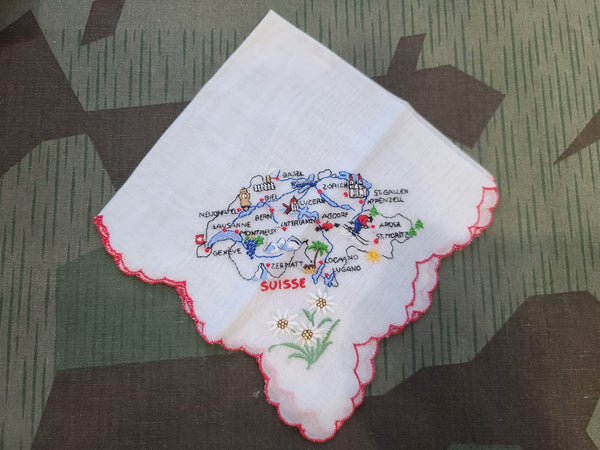 Vintage Switzerland Souvenir Hankie