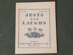 Vintage US WWII Jests and Laughs Joke Book 1944