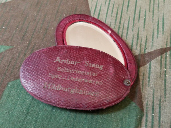 Vintage WWII-era German Arthur Stang Saddle Maker Advertsing Mirror