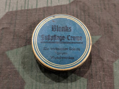 Vintage WWII-era German Blanks Fusspflege-Creme Tin - Still Full