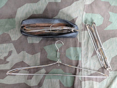 Vintage WWII-era German Collapsible Hangers in Leather Case