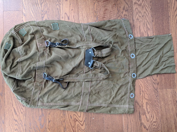 Vintage WWII-era German Duffel Bag Rucksack Backpack