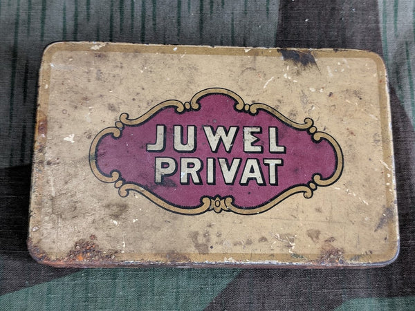 Vintage WWII-era German Juwel Privat Cigarette Tin