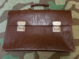 Vintage WWII-era German Leather Briefcase IKA