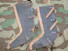 German Leather Motorcycle Shin Guards