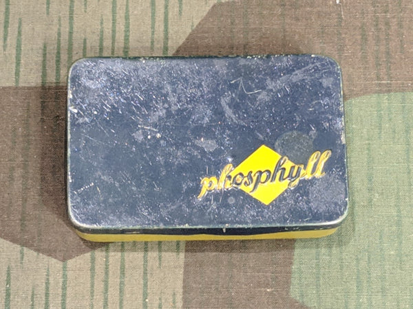 Vintage WWII-era German Phosphyll Medicine Pill Tin