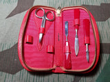 Vintage WWII-era German Red Travel Hygiene Kit