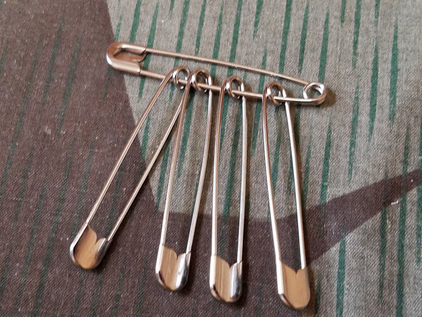 Vintage WWII-era German Safety Pins (set of 5)