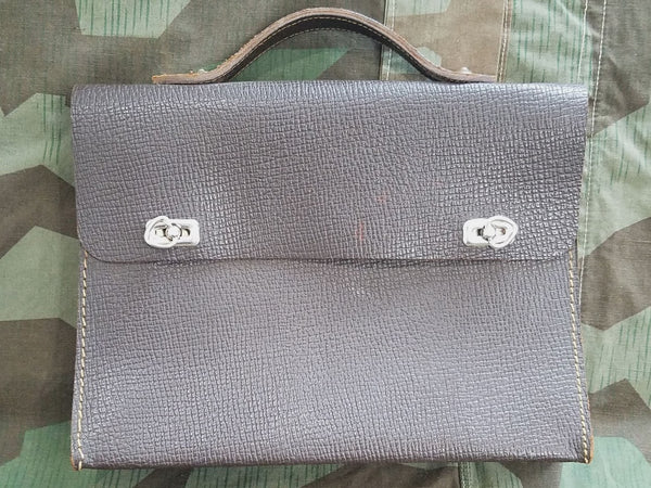 Vintage WWII-era German Small Leather Briefcase / Handbag