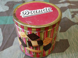 Vintage WWII-era German Striped Brandt Cookie Tin