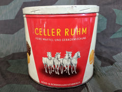 Vintage WWII-era German Trüller Celler Ruhm Cookie Tin