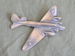 Vintage WWII B17 Flying Fortress Plane Brooch 1940s Airplane Pin