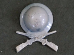 Vintage WWII Celluloid Helmet and Rifles US Sweetheart Pin