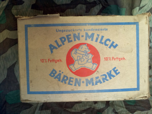 Vintage WWII German Alpen-Milch Bären-Marke Ration Box