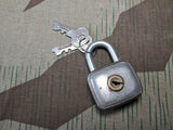 Vintage WWII German Bora Lock with 2 Keys