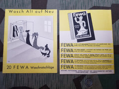 Vintage WWII German Fewa Clothing Soap Instruction Book SS SA