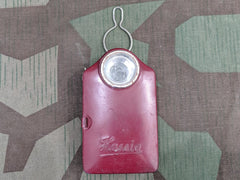 Vintage WWII German Hassia Red Flashlight 