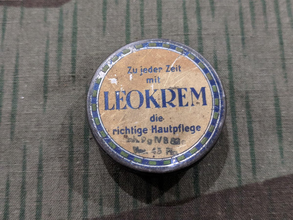 Vintage WWII German Leokrem Skin Care Cream Tin (Trial Size)
