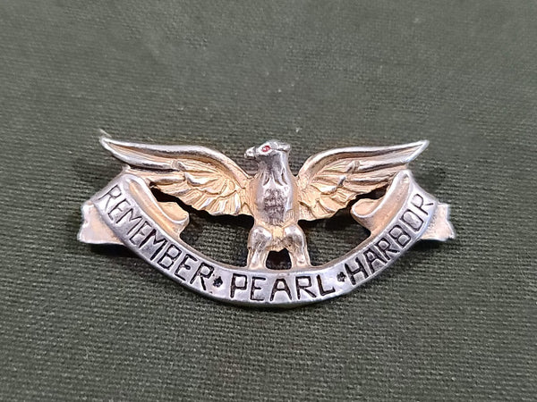 Vintage WWII Remember Pearl Harbor Eagle Pin