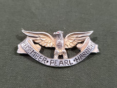 Vintage WWII Remember Pearl Harbor Eagle Pin