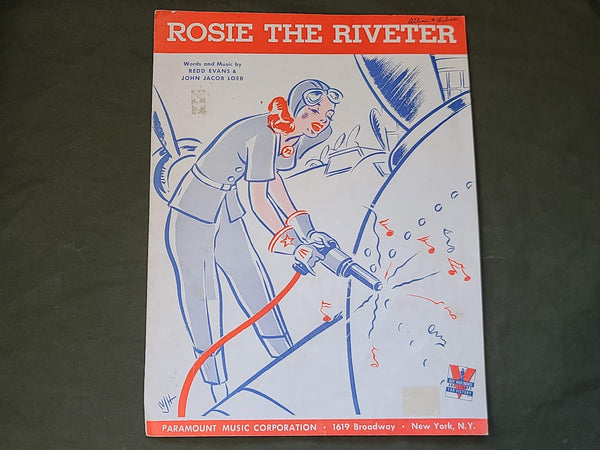 Vintage WWII Rosie the Riveter Sheet Music 1942