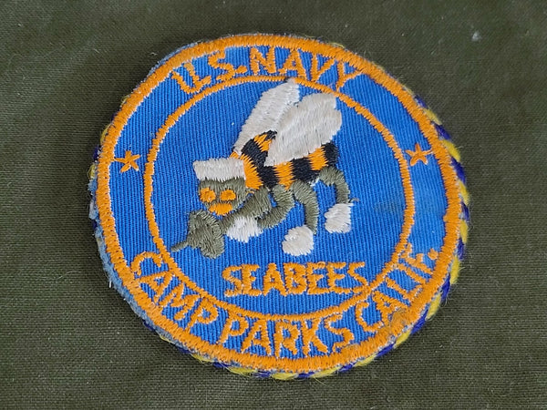 Vintage WWII Seabees Sweetheart Patch Mirror