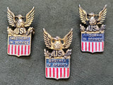 WWII Set of 3 Coro Sterling Pins (Sweetheart, Son, Brother) In Service