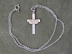 Vintage WWII Sweetheart Airborne Paratrooper Jump Wings Cross Necklace