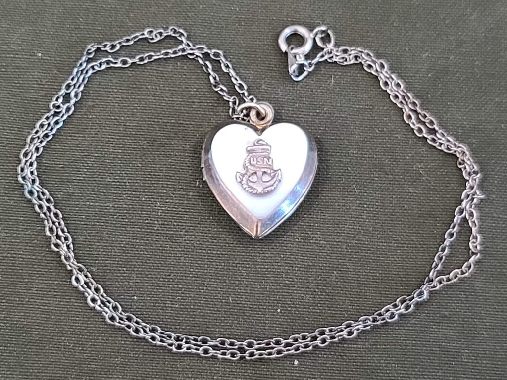 米軍 実物 SWEETHEART JEWELRY USNネックレス 希少 USN 海軍 ネックレス ロケット スウィートハートジュエリー