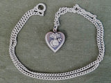 Vintage WWII US Marine Heart Sweetheart Necklace Sterling "Tom"