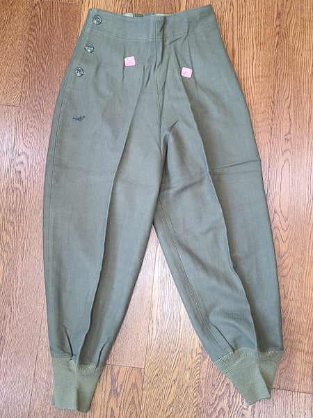 Vintage WWII WAC Women's Wool Trouser Liner Size 14R Cutter Tags